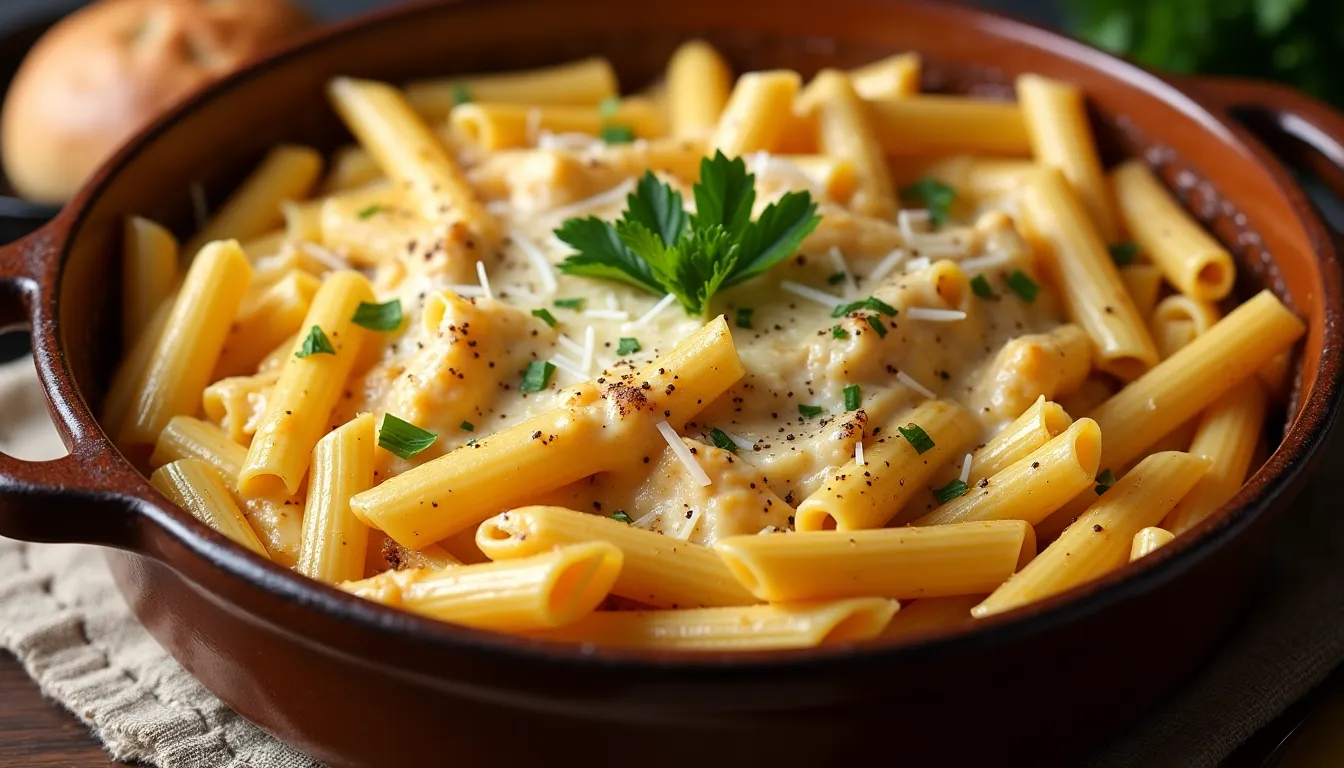 Image of Chicken Alfredo Pasta Bake