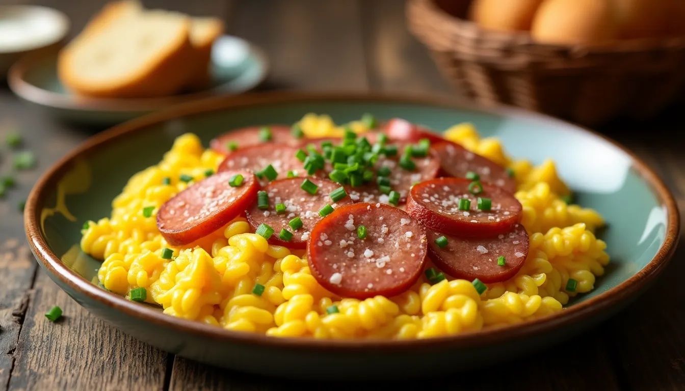 Image of Polish Jajecznica with Kielbasa