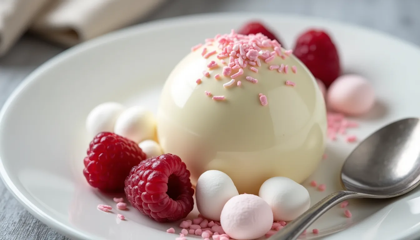 Image of White Chocolate Raspberry Truffle Bomb