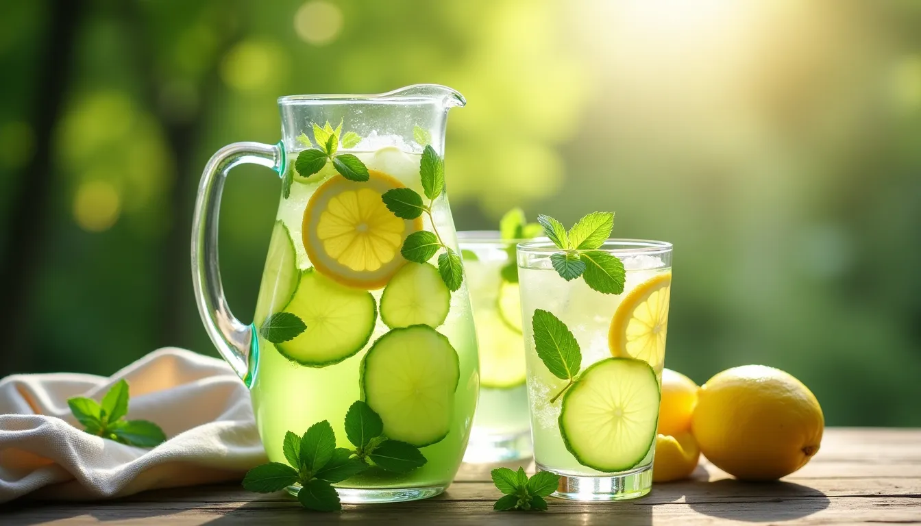 Image of Refreshing Cucumber Mint Lemonade