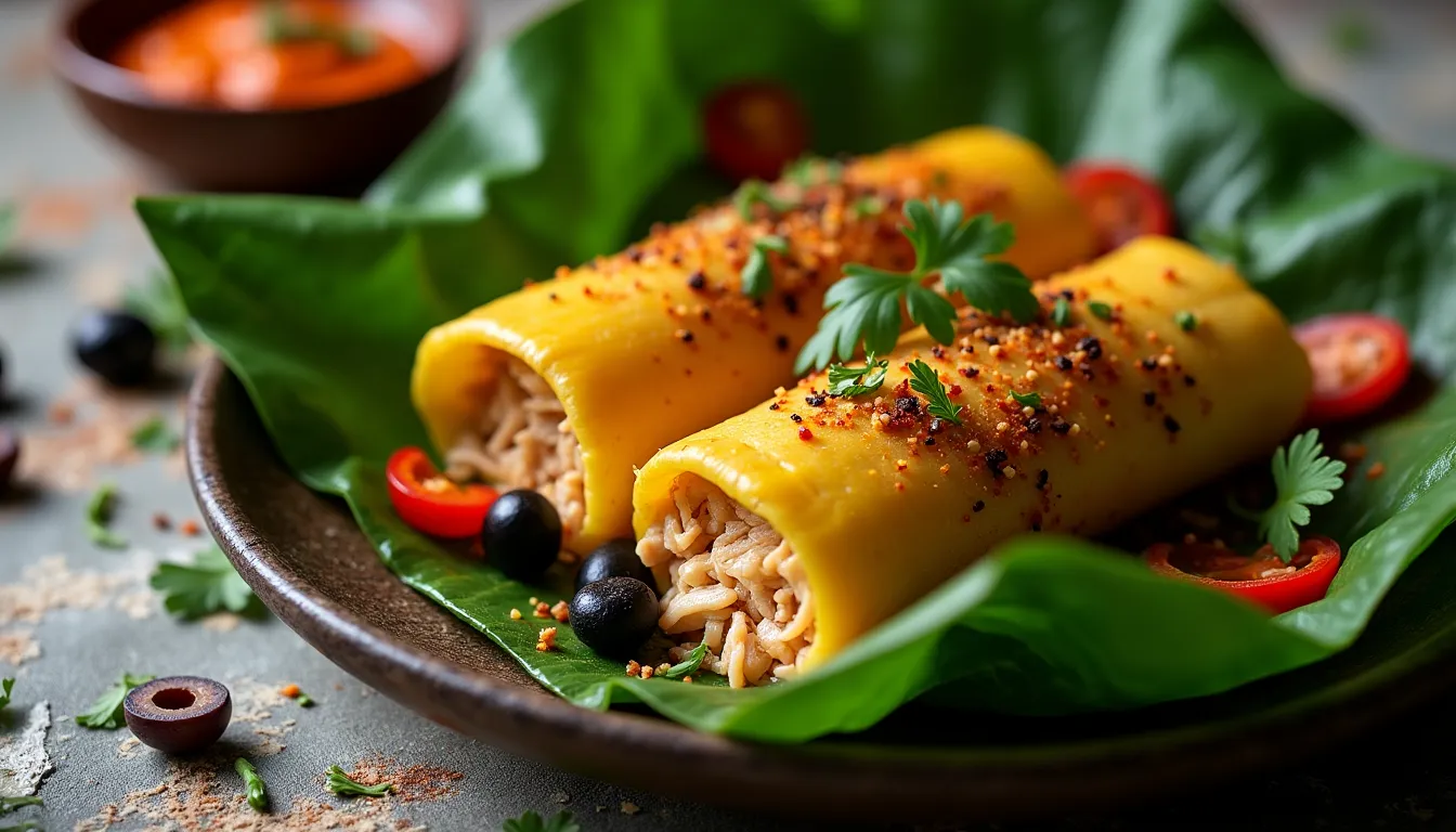 Image of Peruvian Chicken and Olive Tamales