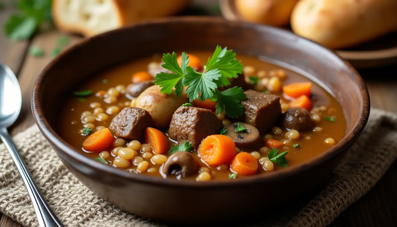 Image of Hearty Beef and Barley Stew