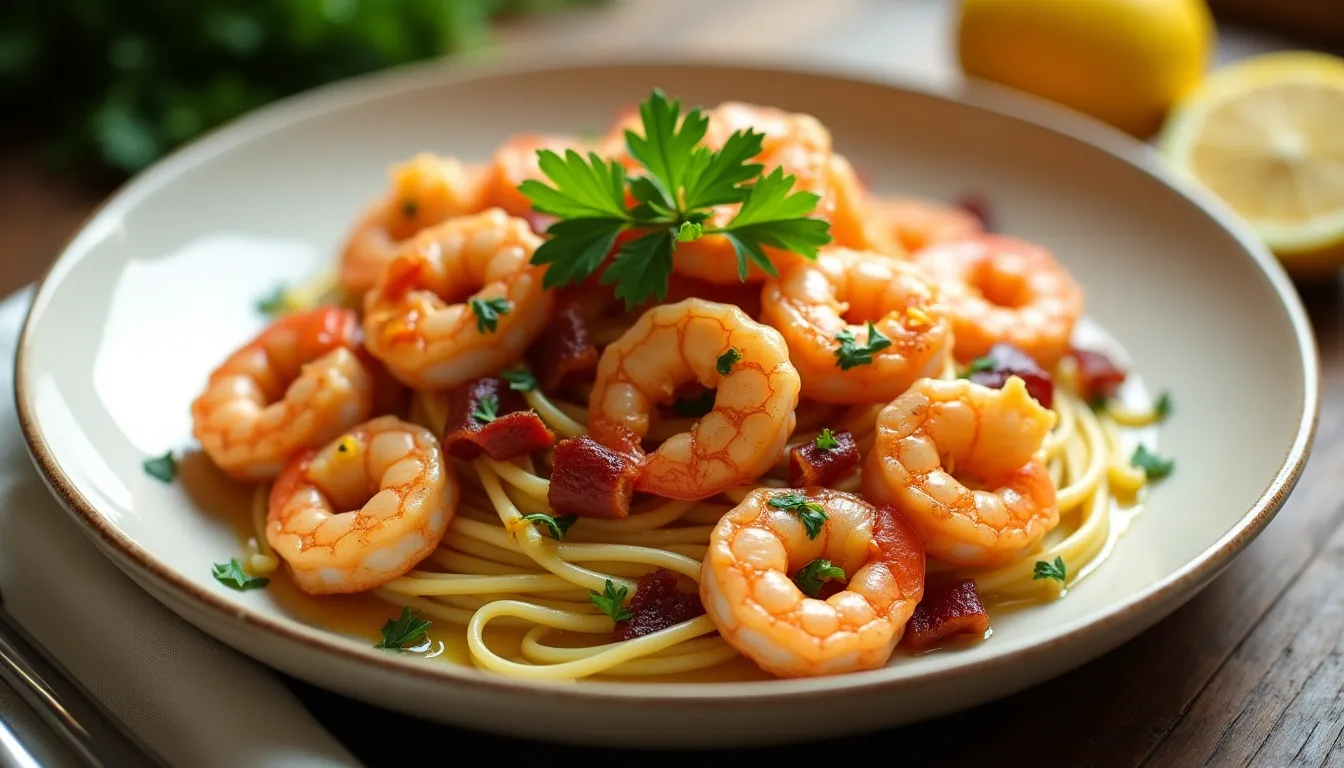 Image of Garlic Butter Shrimp with Bacon