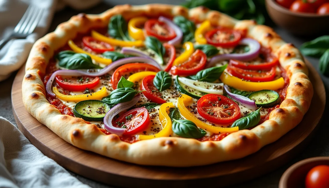 Image of Rainbow Veggie Pizza