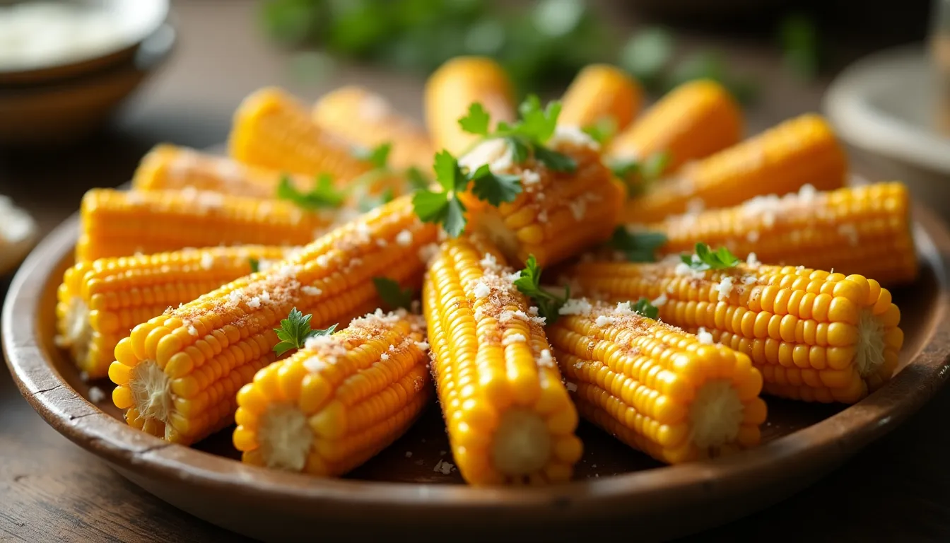 Image of Garlic Parmesan Corn Ribs