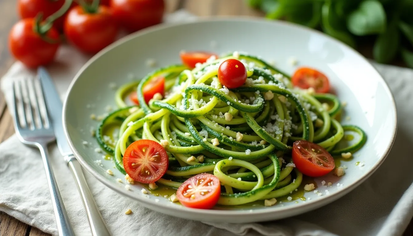 Image of Zucchini Noodles with Pesto