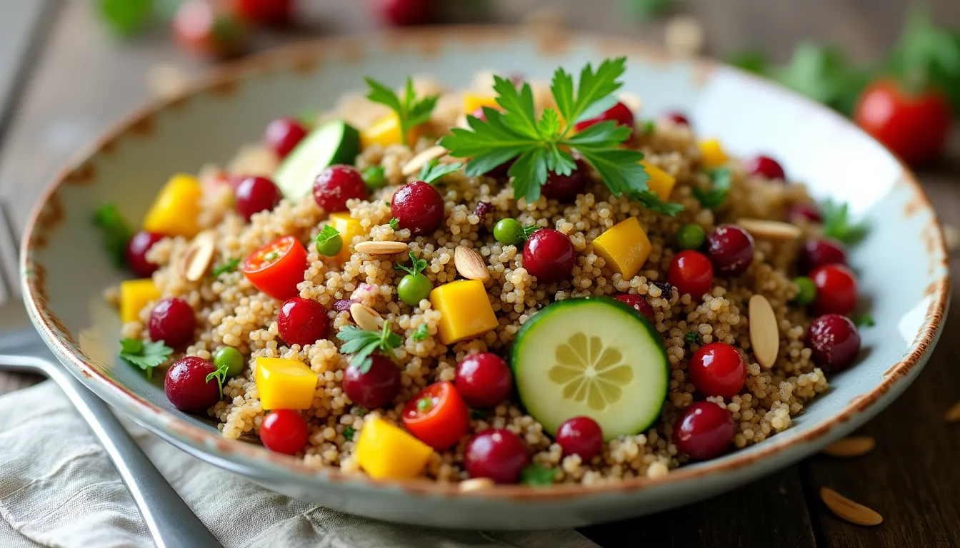 Image of Quinoa Salad with Cranberries and Nuts