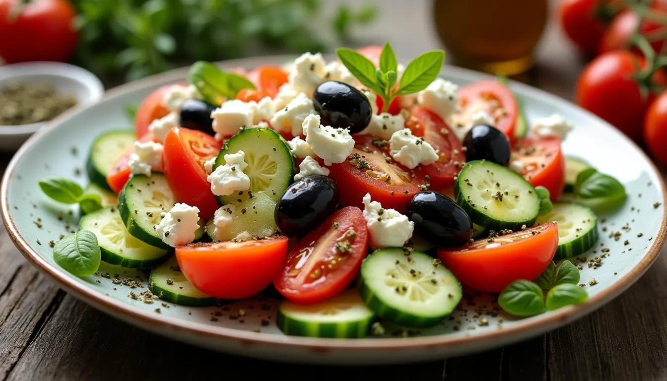 Image of Greek Salad with Feta and Olives