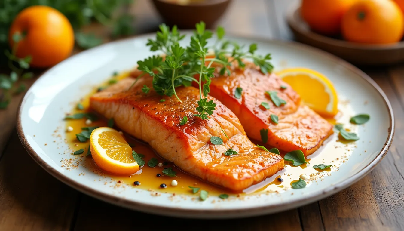 Image of Orange Ginger Glazed Salmon