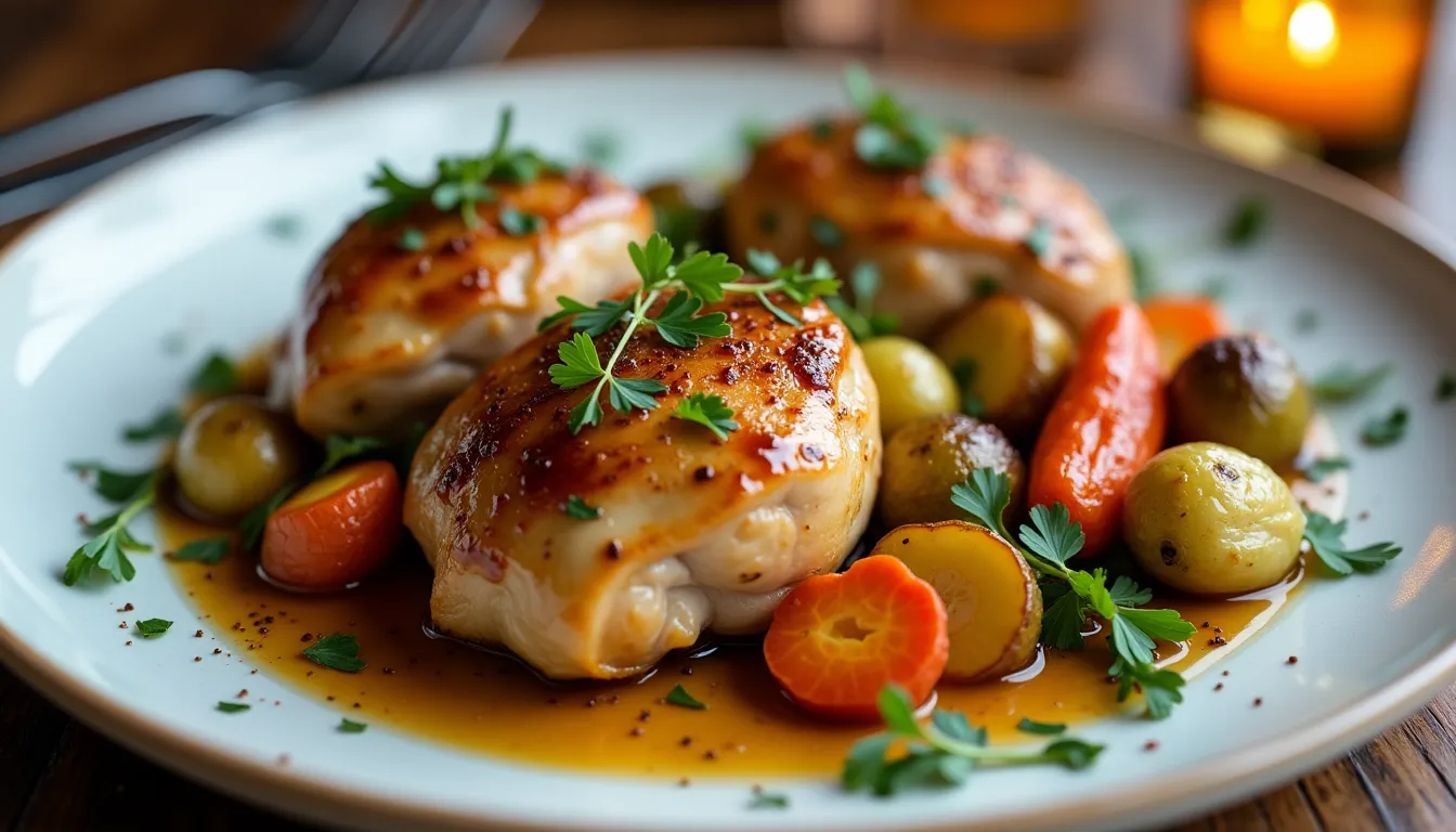 Image of Honey Mustard Glazed Chicken Thighs