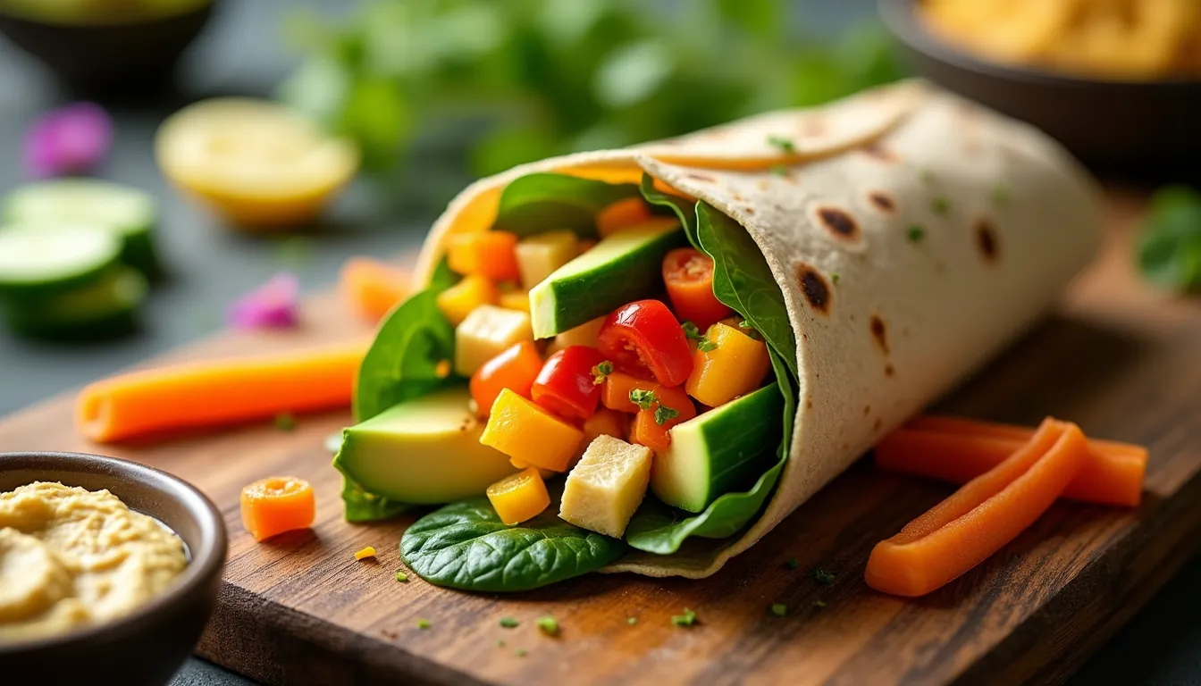 Image of Vegetable and Hummus Wrap