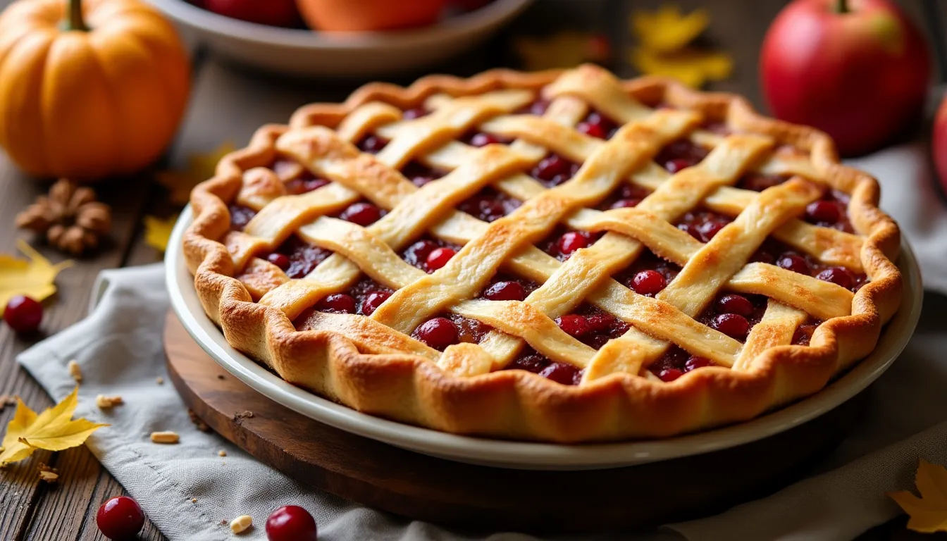 Image of Cranberry Apple Lattice Pie