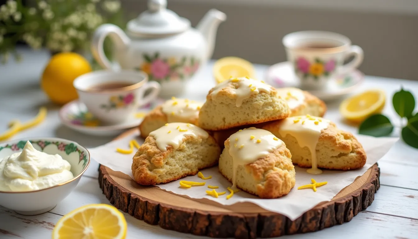 Image of Vanilla Scones with Lemon Glaze