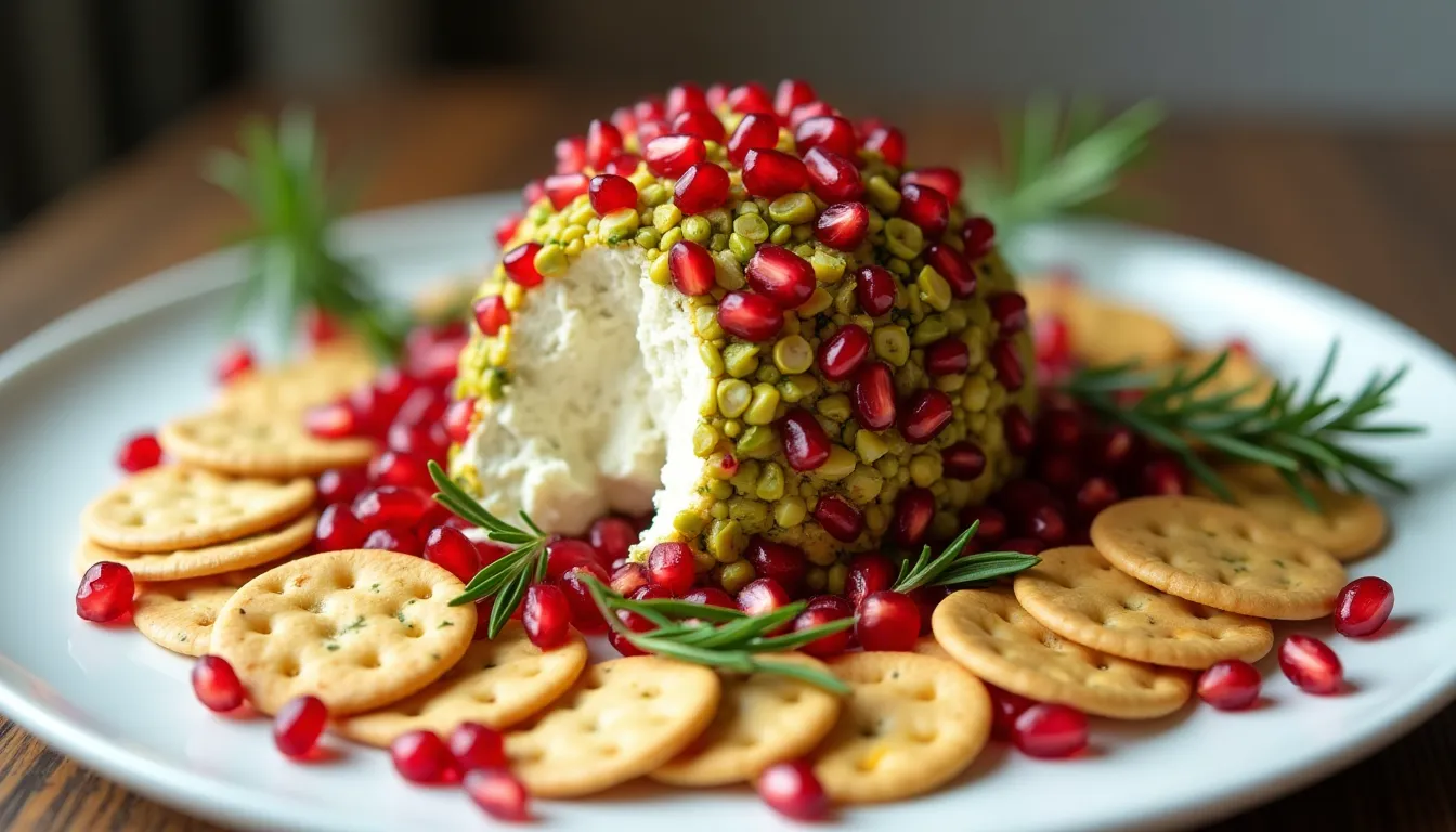 Image of Pomegranate Pistachio Cheese Ball