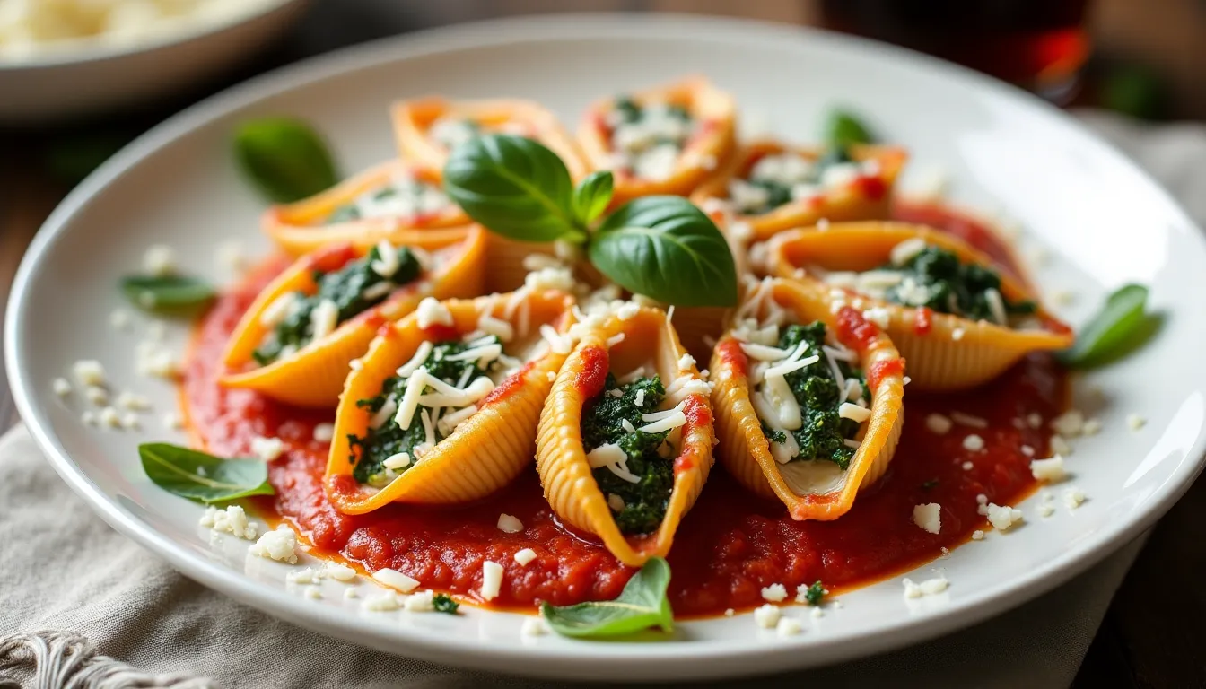 Image of Spinach and Ricotta Stuffed Shells