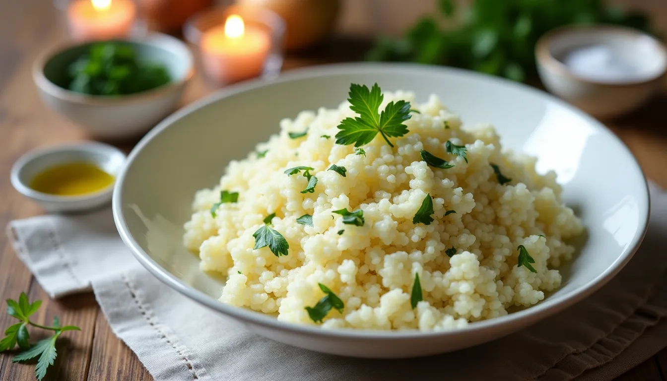 Image of Herbed Garlic Cauliflower Rice