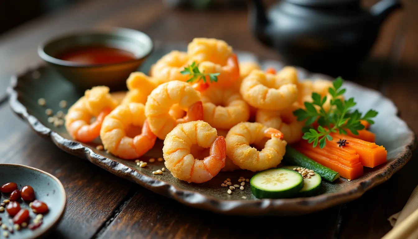 Image of Japanese Tempura with Dipping Sauce