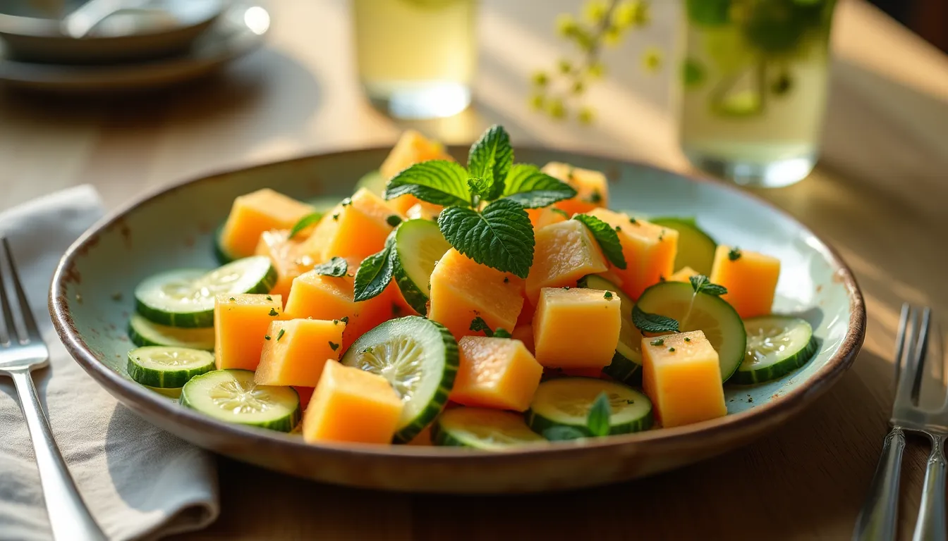 Image of Cucumber and Melon Salad